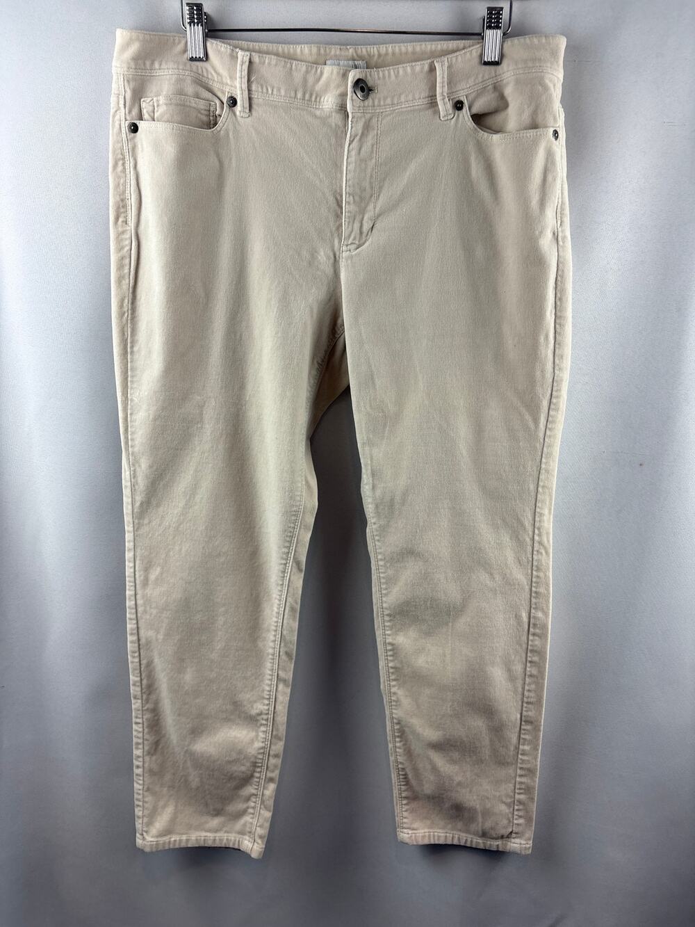 Women’s J.Jill Size 14 Khaki Corduroy Straight Leg Pants